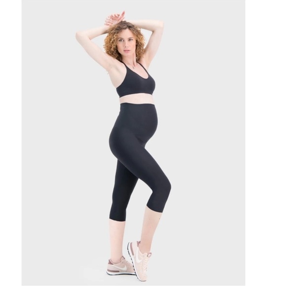 The GLOWE Collection Maternity Leggings Tights capri - Picture 1 of 10